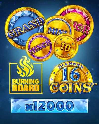 16 Coins Diamond Burning Board bij 21bit Casino
